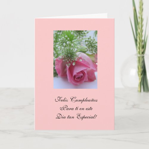 Spanish Happy Birthday Feliz Cumpleanos Card