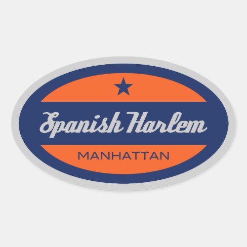 Spanish Harlem Oval Sticker