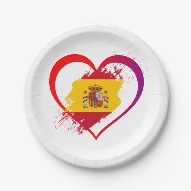 Spanish heart paper plates (Front)