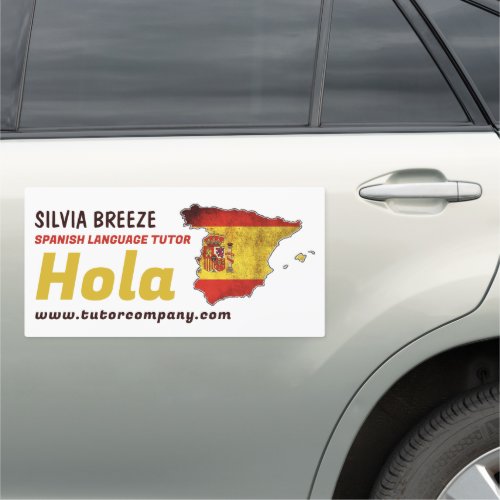 Spanish Hola Spanish Language Tutor Teacher Car Magnet