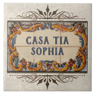 Spanish House Sign Ceramic Tile
