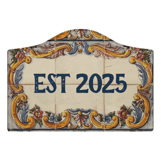 Spanish House Sign (text customizable) (Small Crest Front)