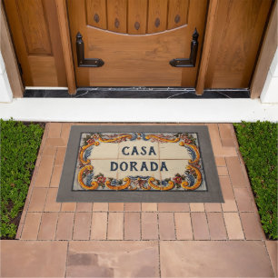 Spanish House Sign (text customizable) Doormat
