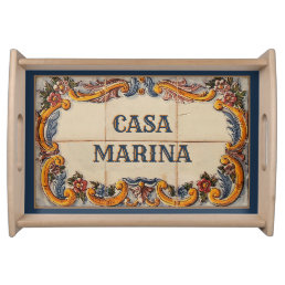 Spanish House Sign (text customizable)  Serving Tray