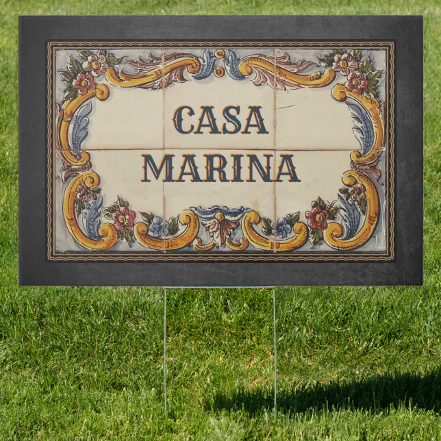 Spanish Sign Posts Spanish House YardSign (see text for doublesided) Sign | Zazzle