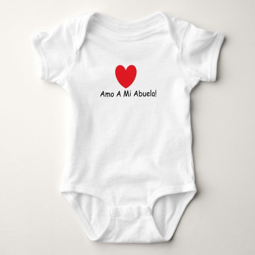 Spanish _ I Love My Grandmother Jersey Bodysuit