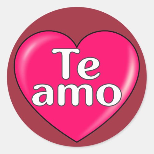 Spanish _ I love you Classic Round Sticker