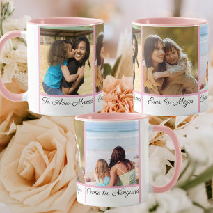Spanish I Love You Mom 3 Photo Mother's Day Gift  Mug