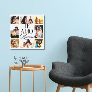 Spanish I Love You Mom 8 Photo Mother's Day Gift Canvas Print