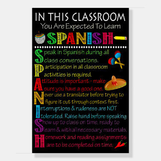 Spanish In this classroom Poster