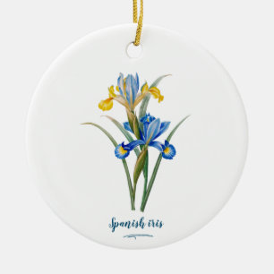 Spanish iris by Pierre-Joseph Redouté Ceramic Ornament