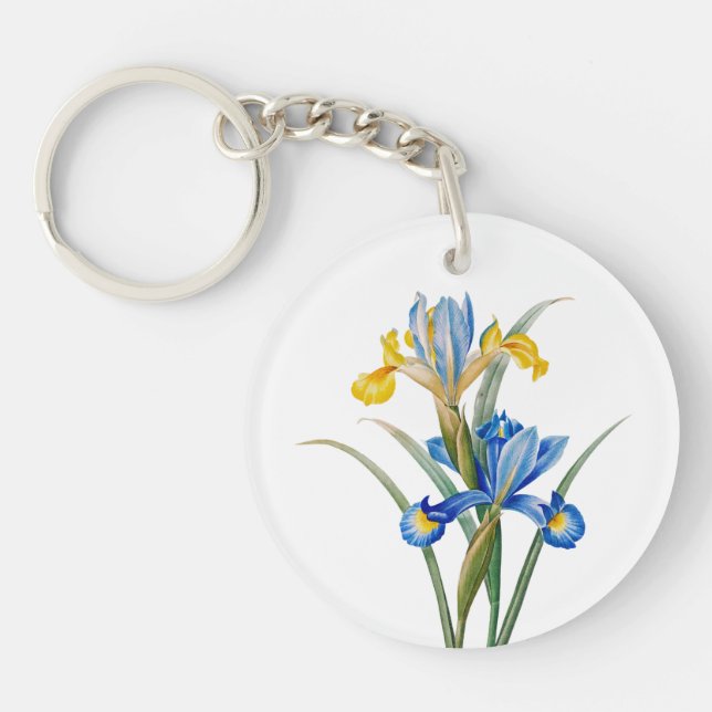 Spanish iris by Pierre-Joseph Redouté Keychain (Front)