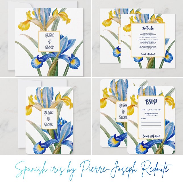 Spanish iris by Pierre-Joseph Redouté Save The Date (Spanish iris by Pierre-Joseph Redouté )