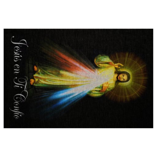 Spanish Jesus Divine Mercy  Faustina  202 Fabric