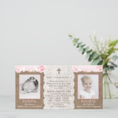 Spanish Joint Baptism / Communion cards for twins (Standing Front)