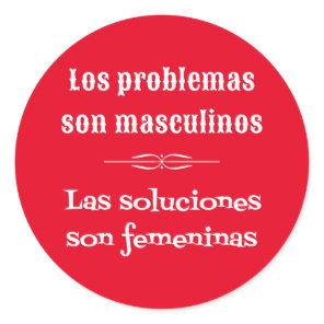 Spanish language learning grammar quote red classic round sticker