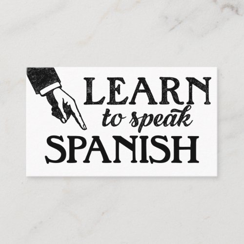 Spanish Language Lessons Business Cards
