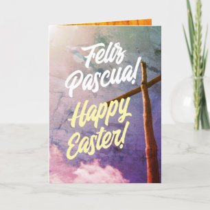 Spanish Language Paschal Greeting Bible Verse  Holiday Card