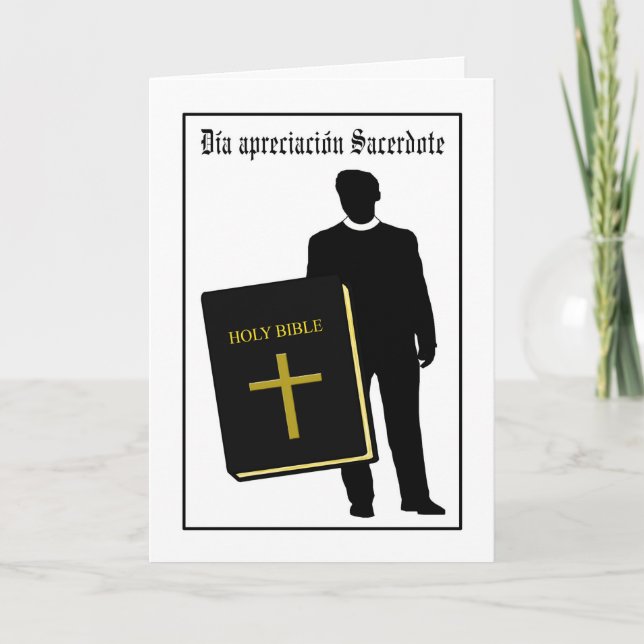 Spanish Language - Priest Appreciation Day Card (Front)