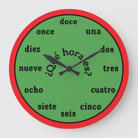 Spanish Language Wall Clock