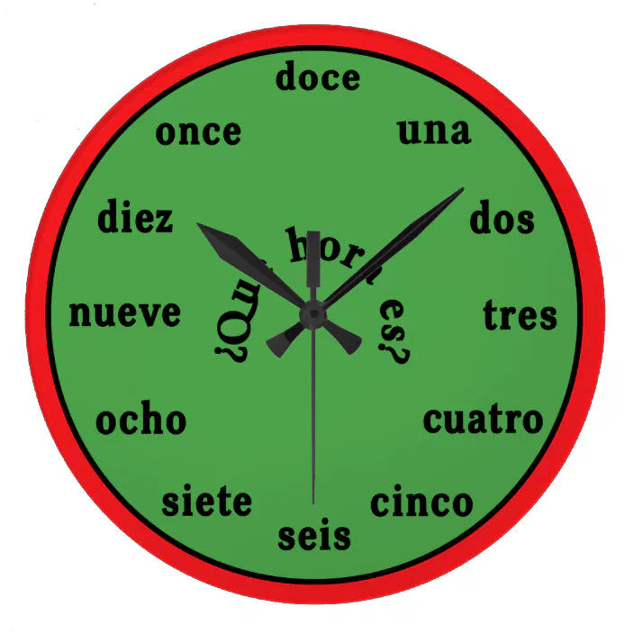 Spanish Language Wall Clock | Zazzle