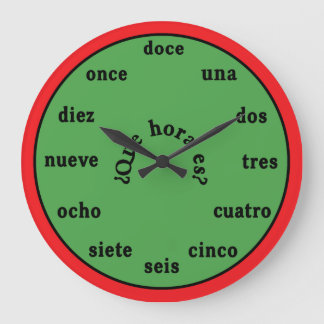 Spanish Language Wall Clock