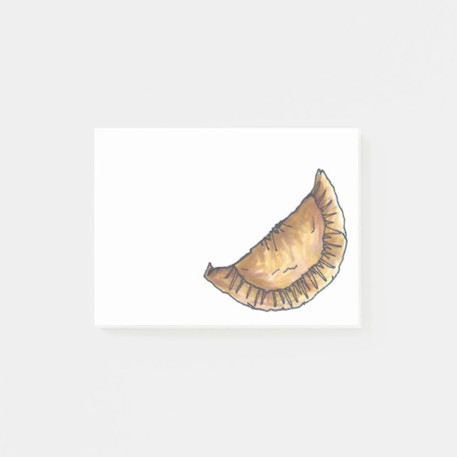 Spanish Latin American Food Empanada Baked Pastry Post-it Notes (Front)