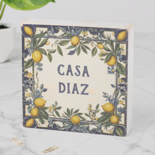 Spanish Lemon Custom House Name Plate Plaque Sign