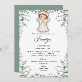 Spanish Little Angel Invitation