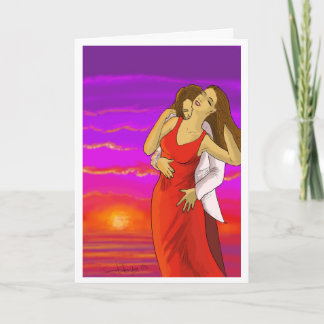 Spanish Lovers Valentines card