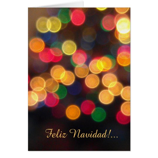 Spanish luces navideñas Christmas lights Card