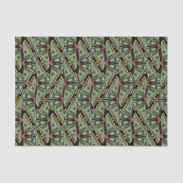 Spanish Luna Moth Pattern Tissue Paper (Front)