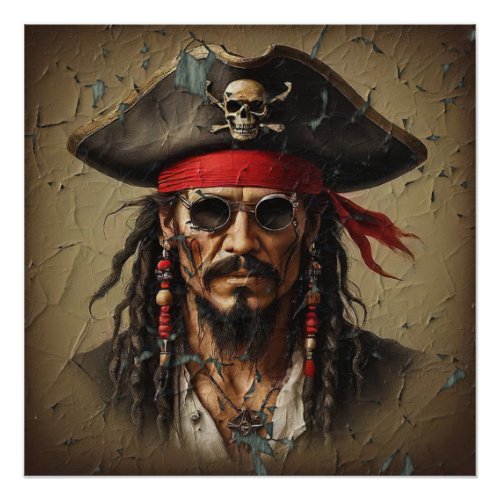Spanish Maine Pirate Chieftain Poster