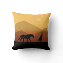 Spanish Man and Horse Silhouette