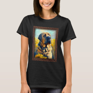 Spanish Mastiff Painting Sunflower Flower Mom Wome T-Shirt
