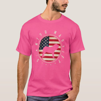 Spanish Mastiff Usa Flag 4th July Dog Mom Dad T-Shirt