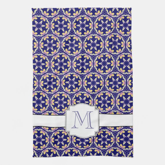 Spanish Mediterranean Style | Family Monogram Kitchen Towel (Vertical)