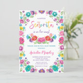 Spanish Mexican Floral Senorita Baby Shower Girl Invitation (Standing Front)