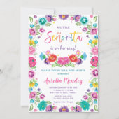 Spanish Mexican Floral Senorita Baby Shower Girl Invitation (Front)