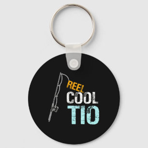 Spanish Mexican Unique Fishing Uncle Graphic Keychain