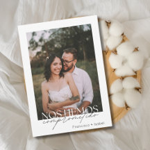 Spanish Minimal Photo Black White Engagement Party