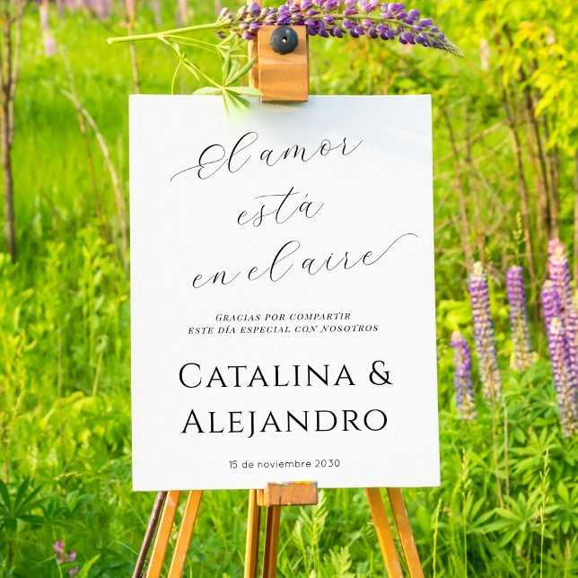Spanish Minimalist Love Wedding Welcome Sign (Creator Uploaded)
