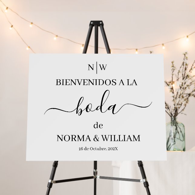 Spanish minimalist wedding sign (In Situ (Stand))
