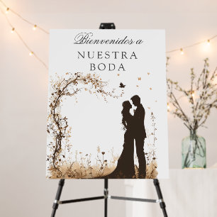 Spanish Minimalist Wedding Welcome sign