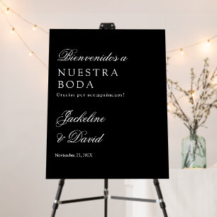 Spanish Minimalist Wedding Welcome sign