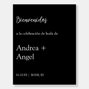 Spanish Minimalist Wedding Welcome sign