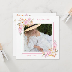 Spanish Mis XV Romantic Photo Spring Bouquet Invitation