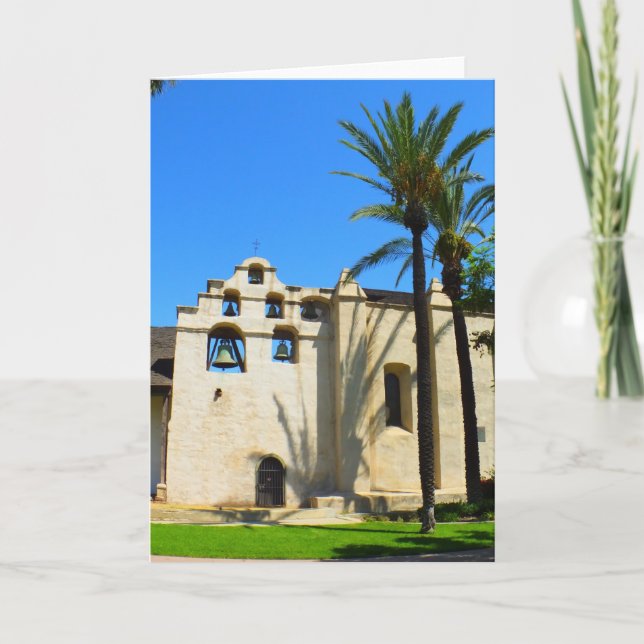 Spanish Mission greeting card - blank inside (Front)