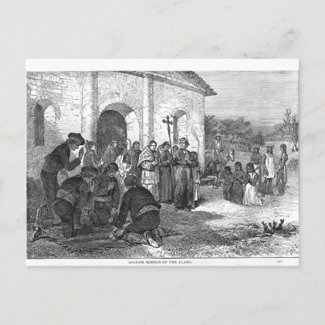 Spanish Mission of the Alamo Postcard (Front)