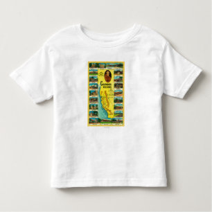 Spanish Missions of California showing Toddler T-shirt